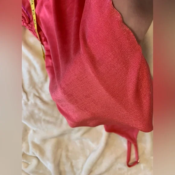 Pink sparkly body-con ruched dress with diamond hearts - Picture 8 of 8